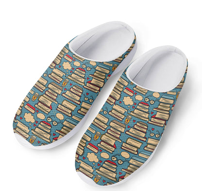 Pop Art Books Pattern Print Mesh Casual Shoes