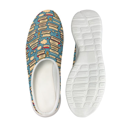 Pop Art Books Pattern Print Mesh Casual Shoes