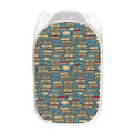 Pop Art Books Pattern Print Mesh Laundry Hamper