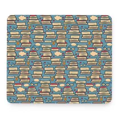 Pop Art Books Pattern Print Mouse Pad