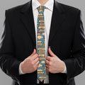 Pop Art Books Pattern Print Necktie