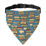Pop Art Books Pattern Print Over The Collar Dog Bandana