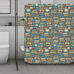 Pop Art Books Pattern Print Polyester Shower Curtain