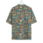 Pop Art Books Pattern Print Rayon Hawaiian Shirt