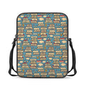 Pop Art Books Pattern Print Rectangular Crossbody Bag