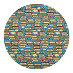 Pop Art Books Pattern Print Round Blanket