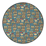 Pop Art Books Pattern Print Round Floor Mat