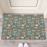 Pop Art Books Pattern Print Rubber Doormat