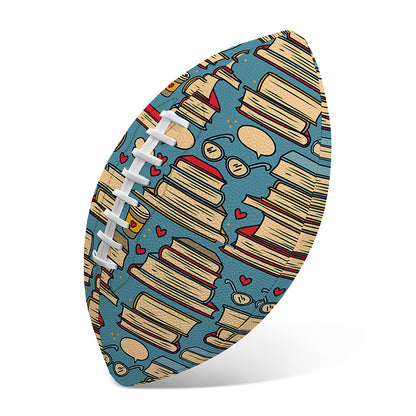 Pop Art Books Pattern Print Rugby Ball