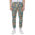 Pop Art Books Pattern Print Joggers