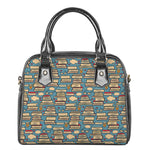 Pop Art Books Pattern Print Shoulder Handbag