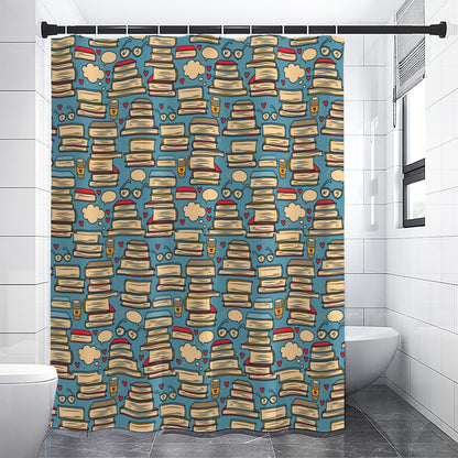 Pop Art Books Pattern Print Shower Curtain