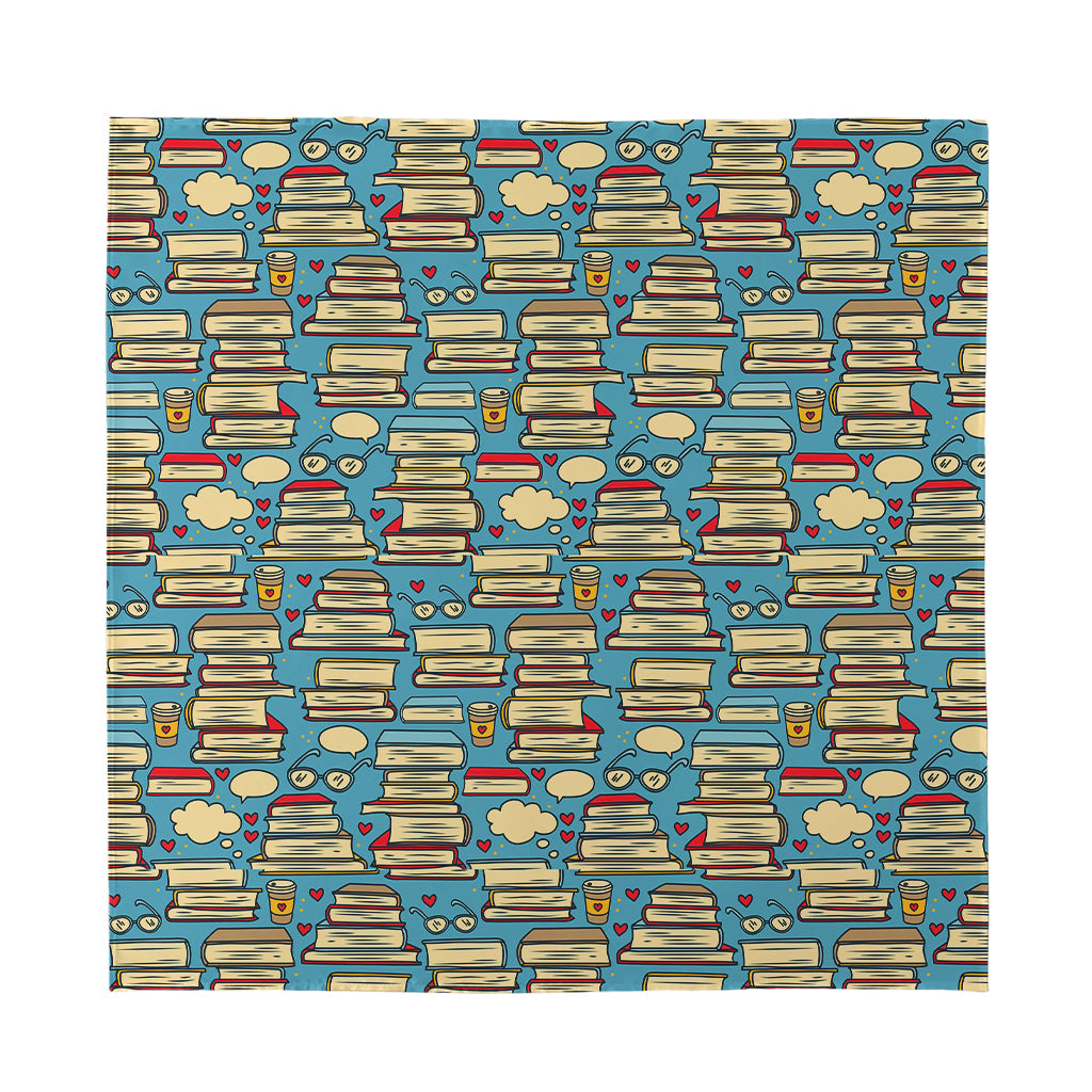 Pop Art Books Pattern Print Silk Bandana
