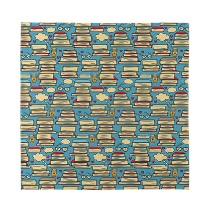 Pop Art Books Pattern Print Silk Bandana