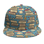 Pop Art Books Pattern Print Snapback Cap