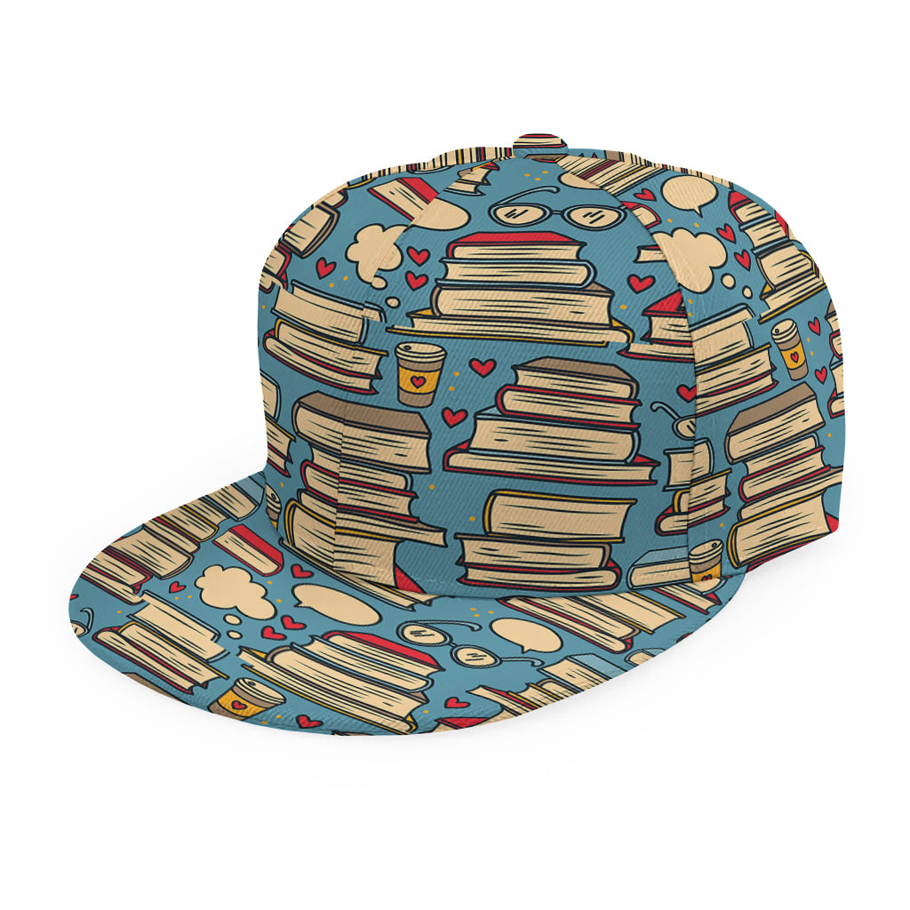 Pop Art Books Pattern Print Snapback Cap