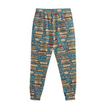 Pop Art Books Pattern Print Sweatpants