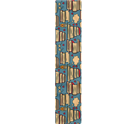 Pop Art Books Pattern Print Table Runner