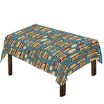 Pop Art Books Pattern Print Tablecloth
