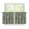 Pop Art Books Pattern Print Tier Curtains