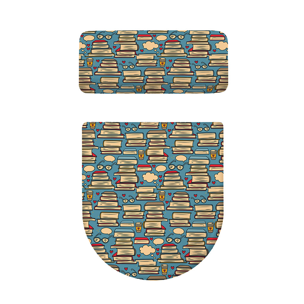Pop Art Books Pattern Print Toilet Lid And Tank Cover Set