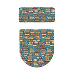 Pop Art Books Pattern Print Toilet Lid And Tank Cover Set