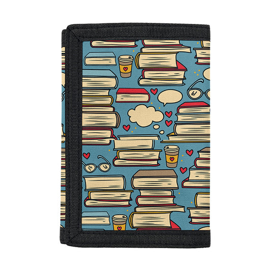 Pop Art Books Pattern Print Trifold Wallet