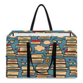 Pop Art Books Pattern Print Utility Tote Bag