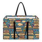 Pop Art Books Pattern Print Utility Tote Bag