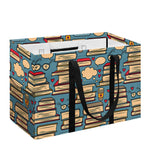 Pop Art Books Pattern Print Utility Tote Bag