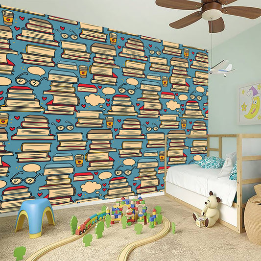 Pop Art Books Pattern Print Wall Sticker