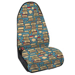 Pop Art Books Pattern Print Waterproof Car Seat Cover