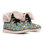 Pop Art Books Pattern Print Winter Boots