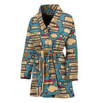Pop Art Books Pattern Print Women's Bathrobe