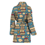 Pop Art Books Pattern Print Women's Bathrobe