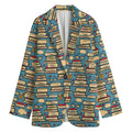 Pop Art Books Pattern Print Women's Blazer