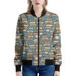 Pop Art Books Pattern Print Women's Bomber Jacket