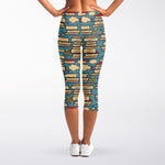 Pop Art Books Pattern Print Women's Capri Leggings