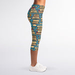 Pop Art Books Pattern Print Women's Capri Leggings