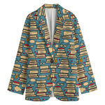 Pop Art Books Pattern Print Women's Cotton Blazer