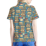 Pop Art Books Pattern Print Women's Polo Shirt