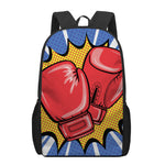 Pop Art Boxing Gloves Print 17 Inch Backpack