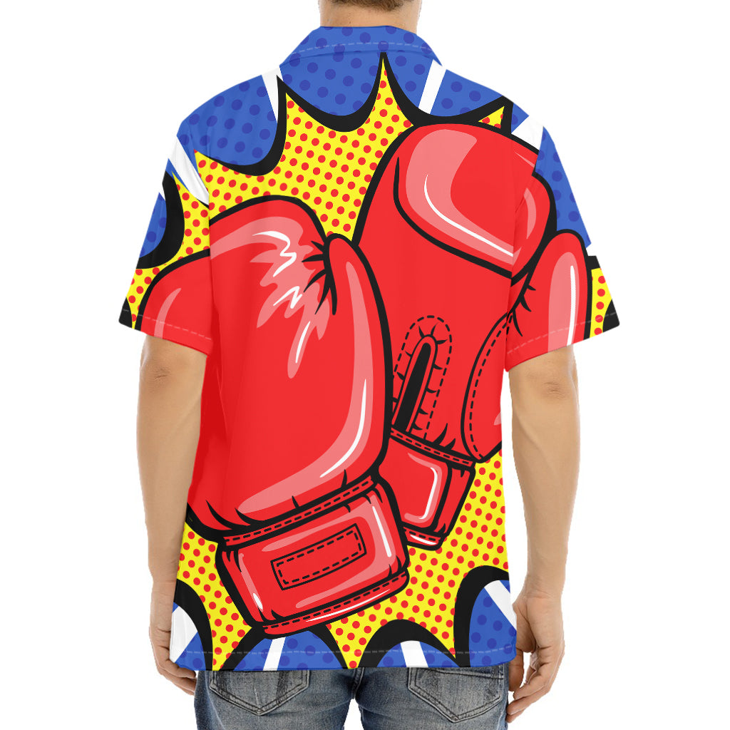Pop Art Boxing Gloves Print Aloha Shirt