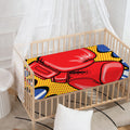 Pop Art Boxing Gloves Print Baby Crib Sheet