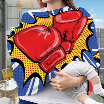 Pop Art Boxing Gloves Print Baby Seat Cover