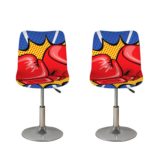 Pop Art Boxing Gloves Print Bar Stool Covers
