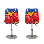 Pop Art Boxing Gloves Print Bar Stool Covers
