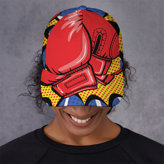 Pop Art Boxing Gloves Print Baseball Cap