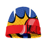 Pop Art Boxing Gloves Print Beanie