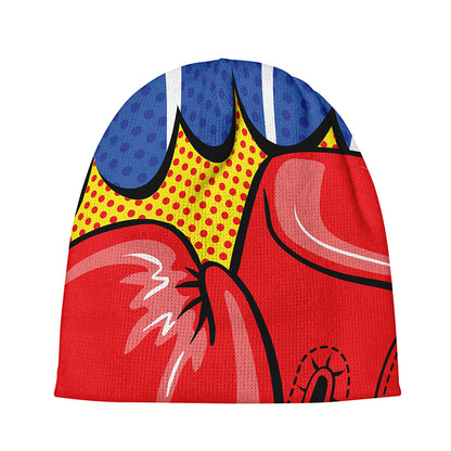 Pop Art Boxing Gloves Print Beanie